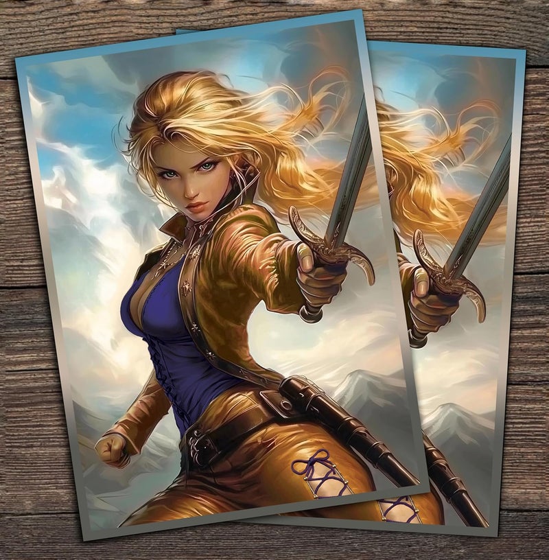 Digital Sorcery Studio Anime Rune Knight Card Sleeves 102 Pack – Compatible with MTG & TCGs – Perfect for Celes Rune Knight & Final Fantasy Commander Decks – Premium Card Game Sleeves for Magic - Image 2